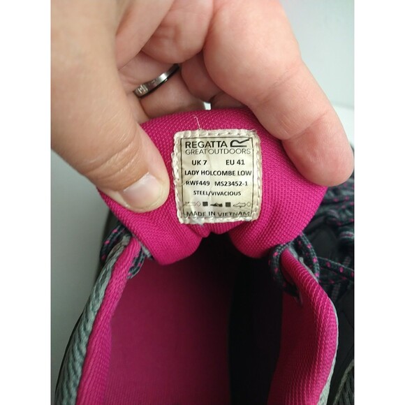 Regatta Great Outdoor Woman 9 Lady Holcombe Low Grey Pink Hiker Active Outddor - Picture 6 of 11